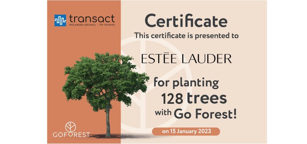Certificate ESTEE LAUDER 2023